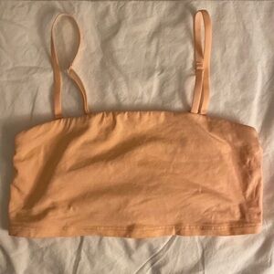Pact organic Cotton NWOT peachy pink sports bralet size Medium